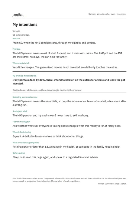 The report’s Our intentions page